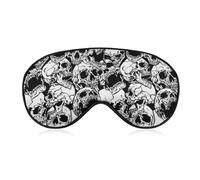 Masque de sommeil unisexe doux, sangle réglable pour voyage en avion, masque pour les yeux con motivo tête de mort gothique, ideal para le yoga, la sieste et les voyages en avion