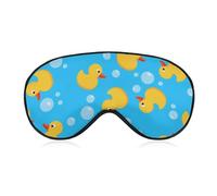 Masque de sommeil unisexe doux, sangle réglable pour voyage en avion, masque pour les yeux en caoutchouc jaune canard pour voyage en avion, yoga, sieste