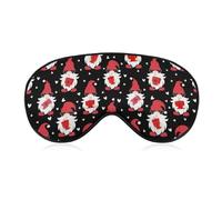 Masque de sommeil unisexe doux, sangle réglable pour voyage en avion, masque pour les yeux with heart of love and nains de Noël for la Saint-Valentin, le yoga, la sieste
