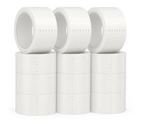 masquepack x12 Cinta Adhesiva de Embalar Acrílica Blanca para Embalaje Resistente y Duradero. Paquete de 12 precintos (12, Blanca, 48 mm x 66 metros)
