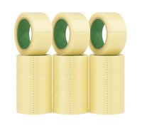 masquepack x12 Cinta Adhesiva de Embalar Acrílica Transparente para Embalaje Resistente y Duradero. Paquete de 12 precintos (12, Transparente, 48 mm x 66 metros)