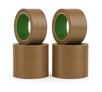 masquepack x6 Cinta Adhesiva de Embalar Acrílica Marrón para Embalaje Resistente y Duradero. Paquete de 6 precintos (6, Marrón, 48 mm x 125 metros)