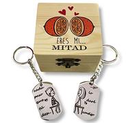 masqueprecios Llavero doble Cada paso que tu des, mas caja de madera a todo color, regalo aniversarios, regalo novios, matrimonios, san valentin recuerdo boda