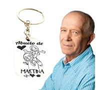 masqueprecios Llavero Personalizado para Abuelos Regalo de los Nietos con sus Nombres y Dibujos