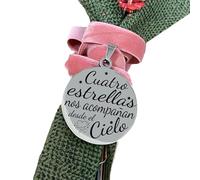 masqueprecios Medalla Cuatro Estrellas Desde El Cielo Para El Ramo De Novia, Con Foto Detrás GRATIS