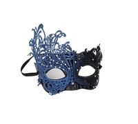 Masquerade Mask Máscara de baile máscaras, máscara encaje hueca, media cara, elegante for, graduación, Mardi Gras MáScara Mascarada Mujer(A-Blue)