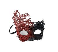 Masquerade Mask Máscara de baile máscaras, máscara encaje hueca, media cara, elegante for, graduación, Mardi Gras MáScara Mascarada Mujer(A-Red)