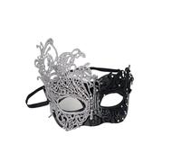 Masquerade Mask Máscara de baile máscaras, máscara encaje hueca, media cara, elegante for, graduación, Mardi Gras MáScara Mascarada Mujer(A-Silver)