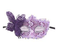 Masquerade Mask Máscara de mascarada mariposa lateral, máscara ojos media cara, fiesta maquillaje, bola, Mardi Gras MáScara Mascarada Mujer(Purple)