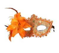 Masquerade Mask Máscara de ojos Halloween, máscara encaje rosa con flor lateral, decoración for fiesta disfraces, baile, disfraz Carnaval, accesorios juego MáScara Mascarada Mujer(COLOR14)