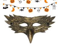 Masquerade Maskkk - Máscara creativa para juegos de rol, máscara veneciana clásica | Máscara de media cara de animal de águila negra, piel sintética, adecuada para cosplay, de disfraces