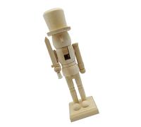 Masreoi Cascanueces de Navidad sin terminar Rey Soldados de Madera en Blanco Marionetas Pintura Artesanía