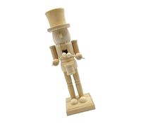 Masreoi Cascanueces de Navidad sin terminar Rey Soldados de Madera en Blanco Marionetas Pintura Artesanía