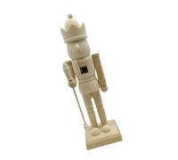 Masreoi Cascanueces de Navidad sin terminar Rey Soldados de Madera en Blanco Marionetas Pintura Artesanía