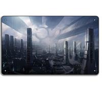 Mass Effect 2 - Cartel de metal para pared, diseño de ciudadela