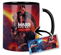 Mass Effect Legendary Edition A Taza Interior y Asa Negra Ceramica Mug