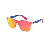 Mass Vision 'The Prime Time' - Lentes de sol deportivos de moda para hombres y mujeres, lente ligera de una pieza, protección UV, ajuste elegante, EE.UU./Rojo, Medium