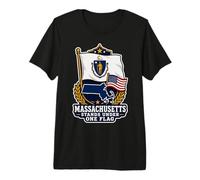 Massachusetts Stands Under One Flag Camiseta Premium