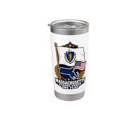Massachusetts Stands Under One Flag Vaso térmico de acero inoxidable de doble pared