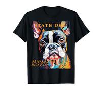 Massachusetts Territory Dog The Boston Terrier Artístico Camiseta
