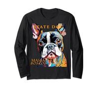 Massachusetts Territory Dog The Boston Terrier Artístico Manga Larga