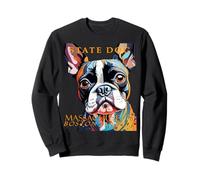 Massachusetts Territory Dog The Boston Terrier Artístico Sudadera