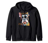 Massachusetts Territory Dog The Boston Terrier Artístico Sudadera con Capucha
