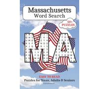Massachusetts Word Search: 50+ Word Search Puzzles with Easy to Read Print about MA History, Landmarks, Culture, Foods, and More...Gift for Vacations, Holidays, Screen Free Time