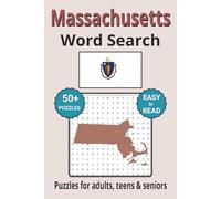 Massachusetts Word Search Puzzle Book: Word Search with Easy to Read Print about Massachusetts cities, plant life, wildlife and more | 6x9 inches, 110 ... Gifts for Vacations, Holidays & Free Times