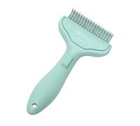 Massage Grooming Curved Tool - Dog Comb | Long Loose Thick Coat Brush with Robust Grip & Vivid Finish Matte Texture for Kitten, Home and Professional Living Room Shelter Travel Activity
