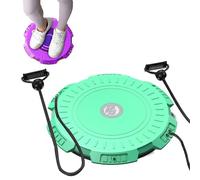Massage Waist Twisting Board with Pull Rope, 2025 New Waist Twisting Fitness Tool, Equipped with 2 Tension Ropes, Bidirectional Rotation, Non-Slip and Stable,for Male and Female Core Trainin (green)
