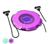 Massage Waist Twisting Board with Pull Rope, 2025 New Waist Twisting Fitness Tool, Exercise Twist Boards with 2 Tension Ropes for Male and Female Core Training (purple)