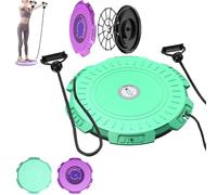 Massage Waist Twisting Board With Pull Rope, Waist Twisting Exercise Disc Equipped With 2 Tension Ropes, For Male And Female Core Train (Green)