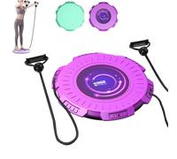 Massage Waist Twisting Board With Pull Rope, Waist Twisting Exercise Disc Equipped With 2 Tension Ropes, For Male And Female Core Train (Purple)