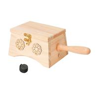 MassageBox - Caja De Masaje De Calentamiento | Caja De Masaje De Madera Hecha De Madera Para El Cuerpo | Masajeador De Hogares Ergonómicos Con Cinturón Para Botón De Panza, Cintura, Espalda, Brazos, R