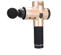 Massager en silencio por tejido celular profunda, masaje pistola inalámbrica, cuerpo masaje corporal relajante con 4 cabezales de masaje,dorado champagne