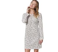 MASSANA Camisón de Invierno L757256, Estampado Animal Print en Visón, 100% Algodón Natural, Manga Larga con Tapeta, Ropa de Dormir, Diseño Moderno (Visón, XL)