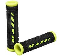 Massi Double Density Puños de Bicicleta, Unisex Adulto, Negro/Neón, 125mm