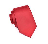 Massi Morino Corbata de seda Rojo Hombre - 6,5cm de ancho, 155cm de largo - Corbata de seda 100% I Corbata de hombre de corte fino I Caja de regalo incluida