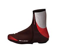 Massi Pro Team Due - Cubrezapatillas Unisex, Color Negro/Blanco/Rojo, Talla L/XL