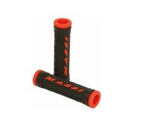 Puños De Bicicleta De Doble Densidad En Negro/Rojo 48794