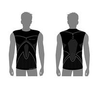 Massi S/M Thermetic Evolution Carbon Camiseta sin mangas, Hombre, Negro, XL