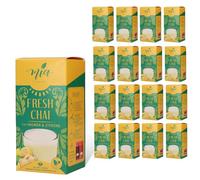 MASSIMO MIA Fresh Chai Jengibre y Limón Té con leche en polvo, 16 unidades (10 palos x 25 g), fácil preparación, soluble, 160 tazas, paquete de almacenamiento