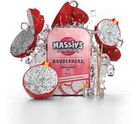 Massiv’s Zahnstocher - Palillos con sabor - BRUDERHERZ Dragonfruit Ice - 100 palillos con sabor - Aliento fresco - Caja metálica estilizada - Sin azúcar - higiene bucal - contra morderse las uñas