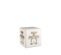Massive 459338710 Lámpara de mesa E27, cristal, blanco, 20 x 21,5 cm