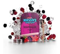 Massiv's Zahnstocher - Palillos aromatizados - NIGHTKILLER Berrymix Ice - 100 palillos aromatizados - Aliento fresco - Caja metálica estilizada - Vegano, Sin azúcar, Sin calorías