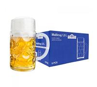 Maßkrug 'Wellco' Juego de 6 jarras de cerveza - 1 litro, cristal - calibrada