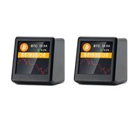 Masslla 2X 2.4G WiFi Crypto Tracker Crypto Price Displayer 300 Las principales criptomonedas se pueden cambiar por A Gratis
