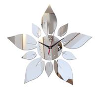 Masslla Espejo Material AcríLico Pegatinas de Pared de una Cara Estilo Moderno Relojes de Cuarzo de Pared DecoracióN para el Hogar Relojes de Pared Plata