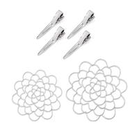 Masslla Soporte para arreglos florales, soporte para arreglos florales, accesorio para arreglos florales, color plateado